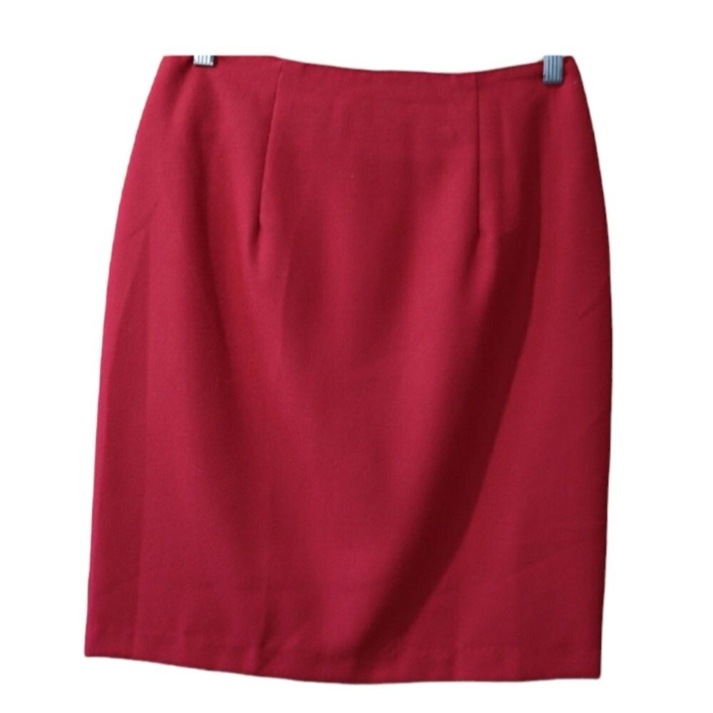 Christy Girl Red Vintage Pencil Skirt NOS